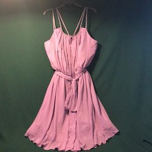 David’s Bridal Double Spaghetti Strap Purple Dress
